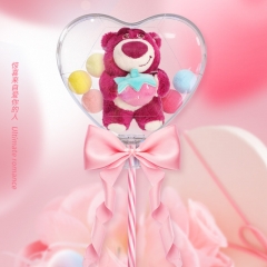 迪士尼正版草莓熊史迪奇七夕情人节限定毛绒公仔小熊玩偶花束礼物