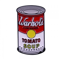 金宝罐头汤番茄汁胸针有趣的动漫金属卡通徽章书包装饰别针领针