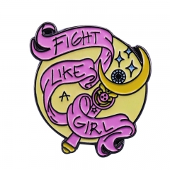 "像女孩一样战斗"女权主义胸针美少女战士魔法棒徽章书包别针装饰