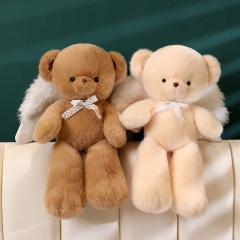 天使小熊毛绒玩具可爱泰迪熊公仔儿童安抚娃娃陪睡抱枕生日礼物