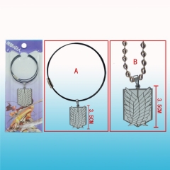 进击的巨人调查兵团不锈钢项链(两种链)