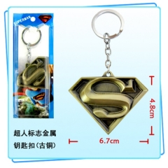 超人标志金属钥匙扣(古铜)