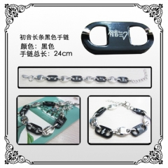 初音的未来蛋形长条黑色手链