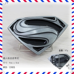 超人标志古银色凸出皮带扣