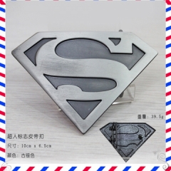 超人标志古银色皮带扣