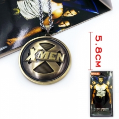 电影周边饰品X-men标志吊坠项链 古铜色