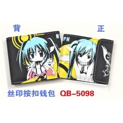 初音未来丝印按扣钱包