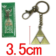 塞尔达传说三角形钥匙扣挂扣(3.5CM古铜色) 