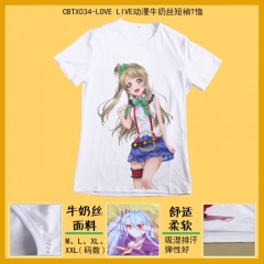 CBTX034-LOVE LIVE动漫牛奶丝短袖T恤