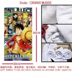 (30X60)MJ035-海贼王动漫毛巾 