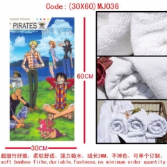 (30X60)MJ036-海贼王动漫毛巾 