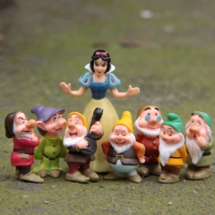 正版迪士尼公仔 白雪公主与七个小矮人 玩具套装动漫批发玩偶娃娃