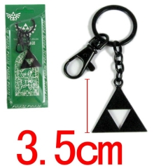 塞尔达传说三角形钥匙扣挂扣(3.5CM黑色) 