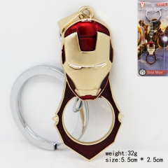 钢铁侠系列圆形镂空钢铁侠头盔挂件钥匙扣