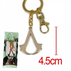 刺客信条4：黑旗金色双刀合金钥匙扣挂扣（4.5cm）