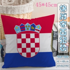 MMBZ080-克罗地亚国旗全彩棉麻抱枕