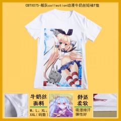 CBTX075-舰队collection动漫牛奶丝短袖T恤