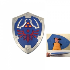 塞尔达盾牌蓝色版本高55.5cm，宽45cm，厚度约1cm (发泡材质) 单独OPP袋包装