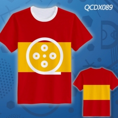 QCDX089-球队西班牙主场短袖足球全彩T恤