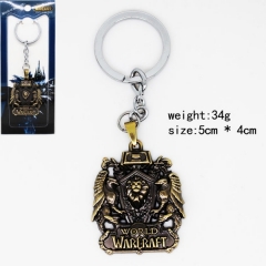 魔兽系列英文标志花纹挂件钥匙扣（古铜）