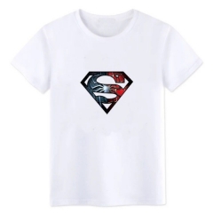 超人标志短袖圆领T恤 白色