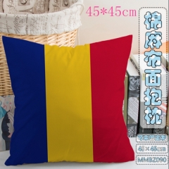 MMBZ090-乍得国旗全彩棉麻抱枕