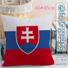 MMBZ082-斯洛伐克国旗全彩棉麻抱枕