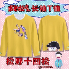 QCCX014-松野十四松动漫全彩长袖T恤