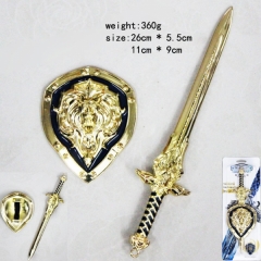 魔兽世界系列剑盾套装B款（金色)