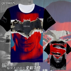  QCDX025-蝙蝠侠大战超人全彩T恤