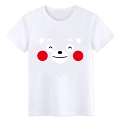 熊本吉祥物短袖圆领T恤 白色