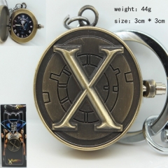 X战警系列标志浮雕怀表钥匙扣（古铜）.jpg