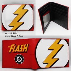 闪电侠系列标志字母PU皮钱包（白红）