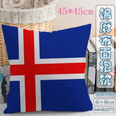 MMBZ075-冰岛国旗全彩棉麻抱枕