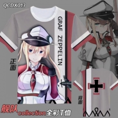 QCDX013-舰队collection动漫全彩短袖T恤
