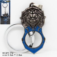 魔兽系列圆形镂空标志狮子头B款挂件钥匙扣