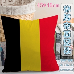 MMBZ074-比利时国旗全彩棉麻抱枕