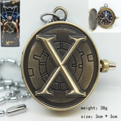 X战警系列标志浮雕怀表银项链（古铜）.jpg