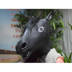 马头面具 cosplay 动物面具 独角兽 万圣节表演道具 马头动物头套(10个一套）