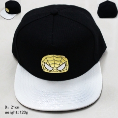蜘蛛侠系列金色半立体面具标志白色鳄鱼纹帽檐黑色棒球帽