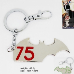 蝙蝠侠系列75标志银色挂件钥匙扣