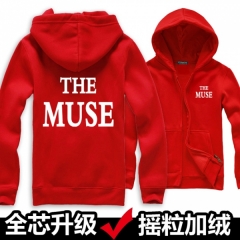 盗墓笔记THE MUSE红摇粒拉链卫衣