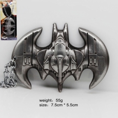 蝙蝠侠系列立体标志挂件银项链（古银）