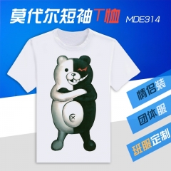 MDE314-弹丸论破黑白熊动漫莫代尔短袖T恤