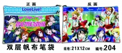 LoveLive  双层帆布笔袋