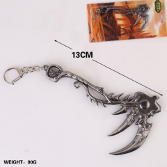 魔兽世界德鲁伊艾露恩之镰枪色兵器钥匙扣挂件13CM
