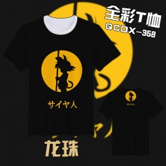 QCDX358-龙珠动漫文字全彩T恤
