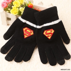 超人标志全指触屏手套