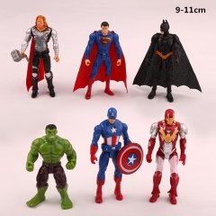 英雄联盟创意玩具 复仇者联盟可动模型手办公仔一套6个，9-11cm