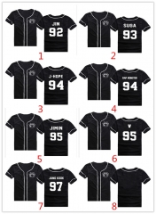 BTS防弹少年团同款棒球T恤男女棒球服开衫夏装演唱会应援打歌衣服